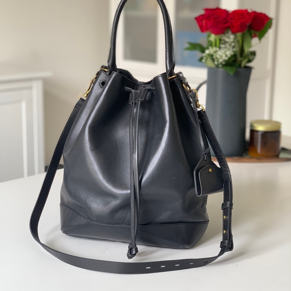 Madewell Black Leather Shoulder Bag